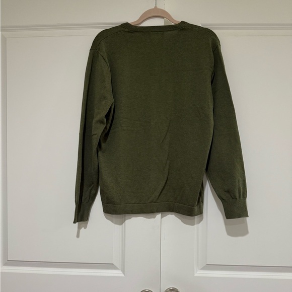 J.Crew Factory Men's Sz M Cotton Crewneck Sweater Tee Olive Green - Picture 2 of 8